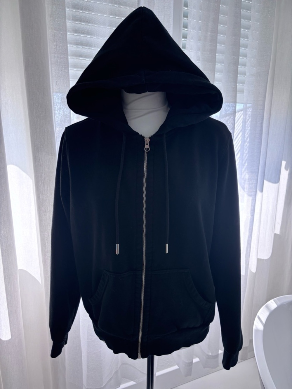 H&M Black Basic Zip Hoodie